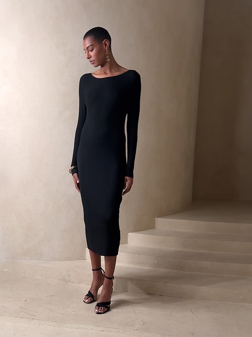 Ines Scoop-Back Sweater Dress