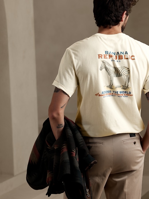 BANANA REPUBLIC　Ｔシャツ【 DEAD STOCK 】 Banana Republic Men's Short Sleeve Graphic Tee T-Shirt NEW S M L