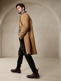 banana republic italian melton topcoat