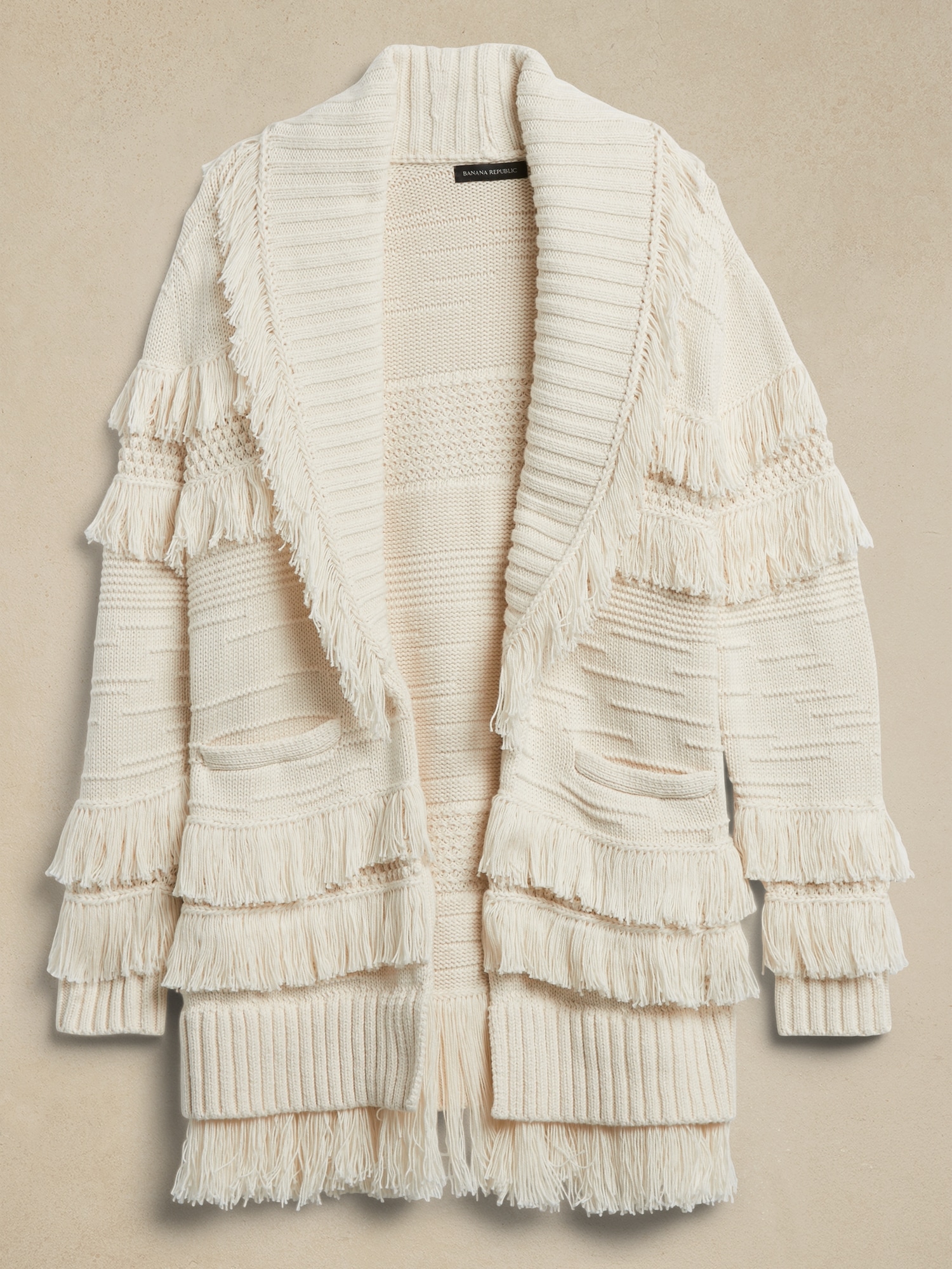 Gilbins Women's Fashion Micro-Suedette Long Open Front Cardigan Long Fringe  Vest