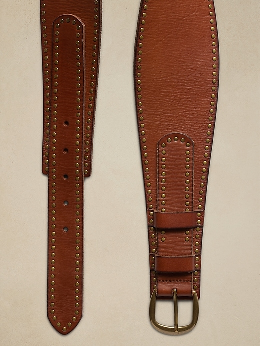 Banana Republic Valle Studded Belt Size SM NWT Studded Leather Belt | Banana Republic main image 4