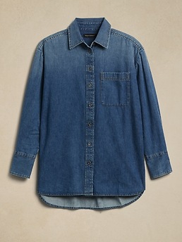 The Oversized Denim Shirt | Banana Republic