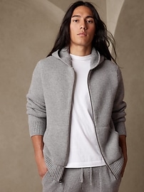 Enna Merino-Cashmere Hoodie Sweater | Banana Republic