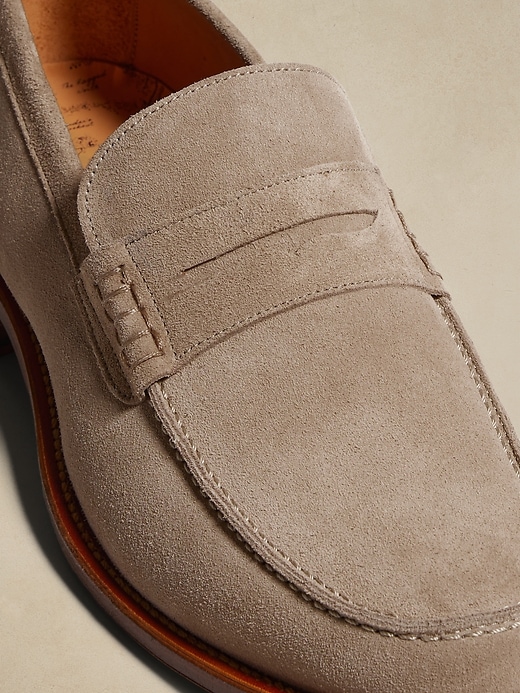 Asher Suede Penny Loafer | Banana Republic display picture 2