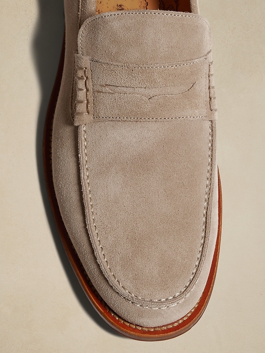 Asher Suede Penny Loafer | Banana Republic display picture 1