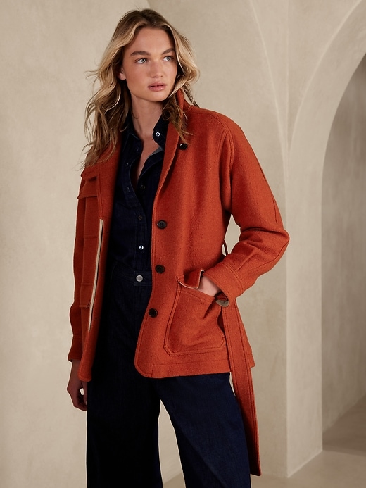 banana republic orange jacket