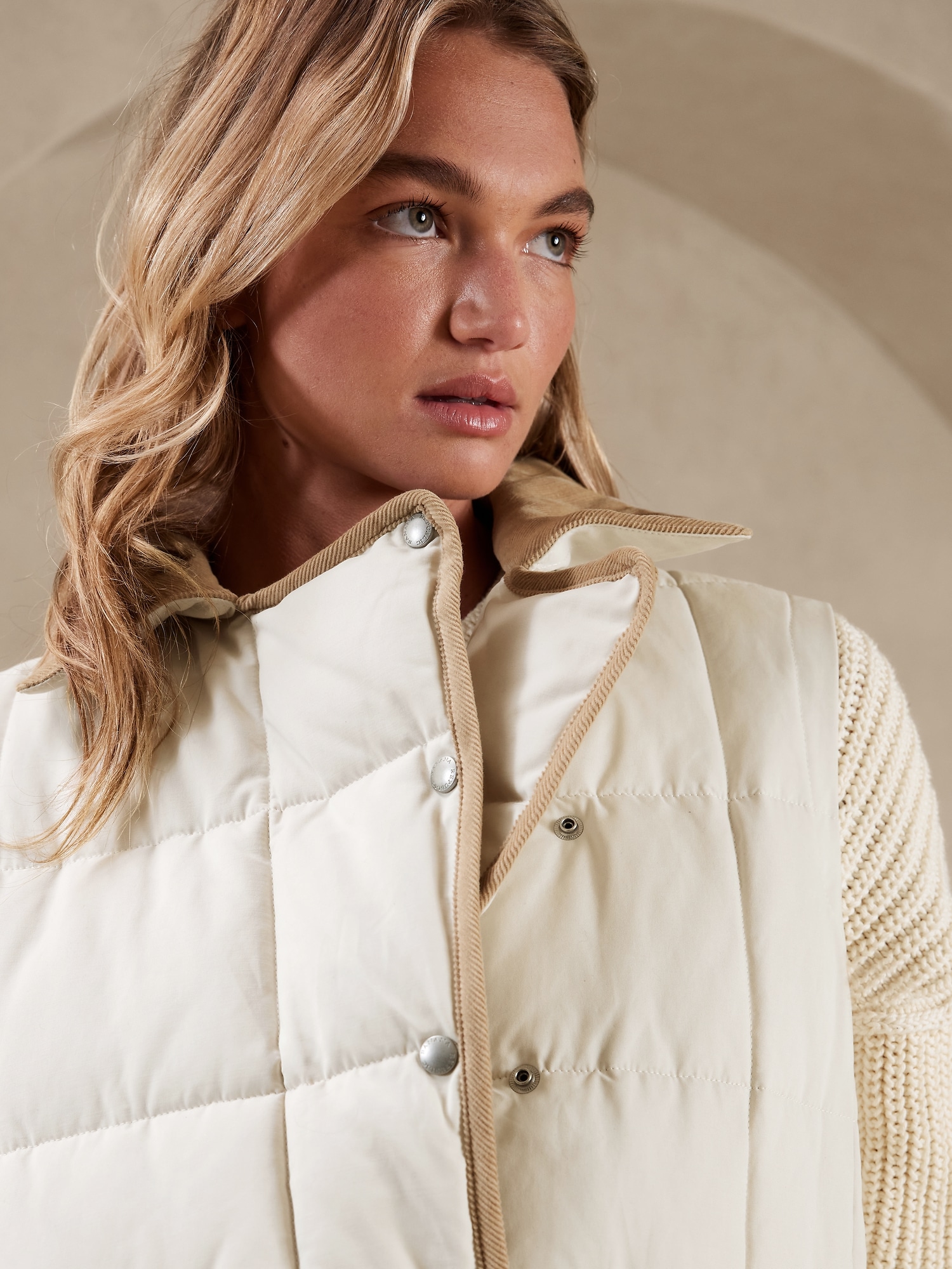 Waylon Puffer Vest Banana Republic