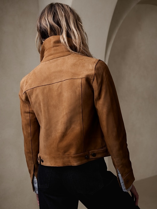 Suede Trucker Jacket | Banana Republic
