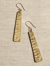 Rose Cut Stone Drop Earrings, Aureus + Argent