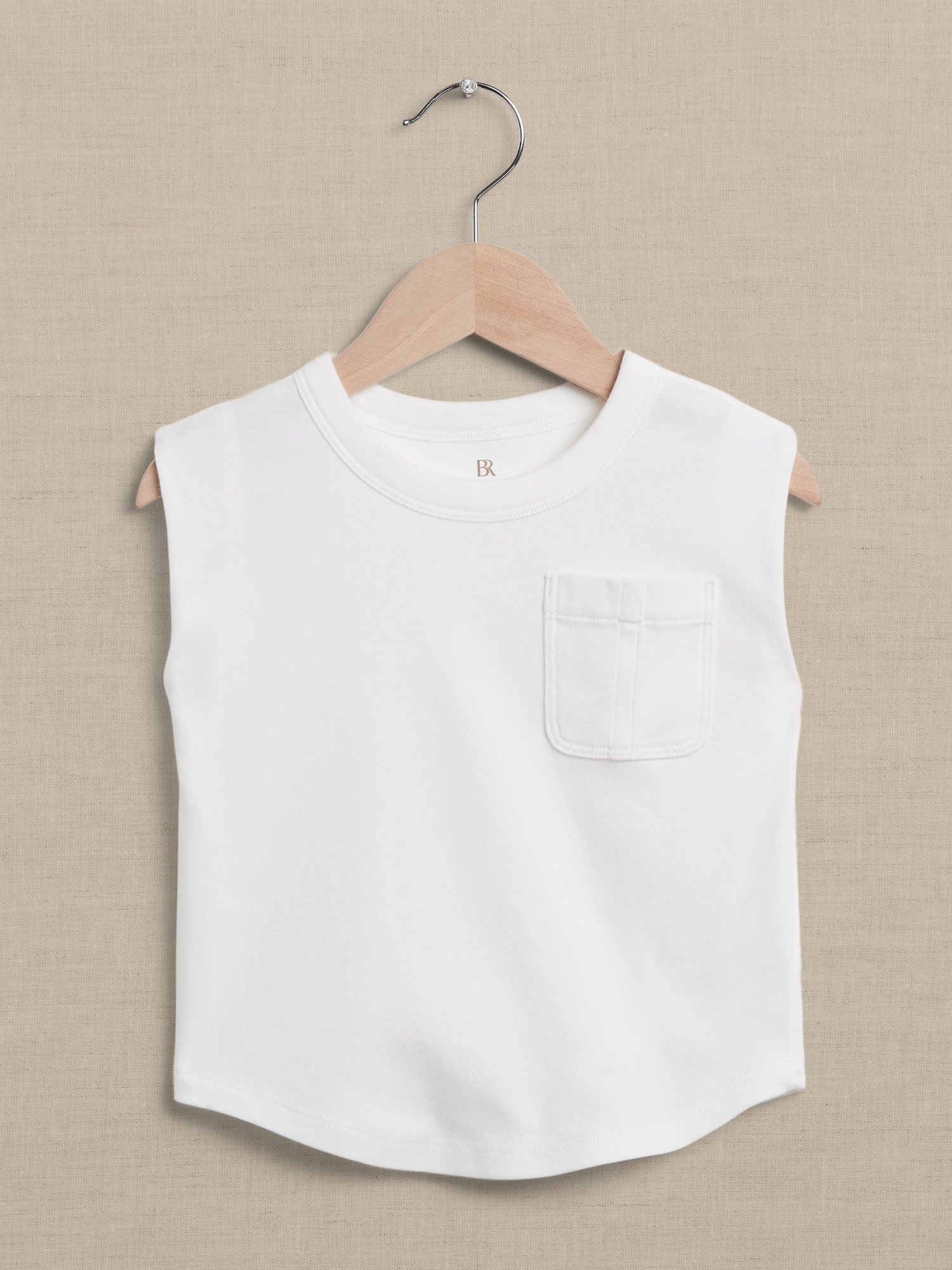 Banana Republic Essential SUPIMA® Muscle Tank for Baby + Toddler white. 1