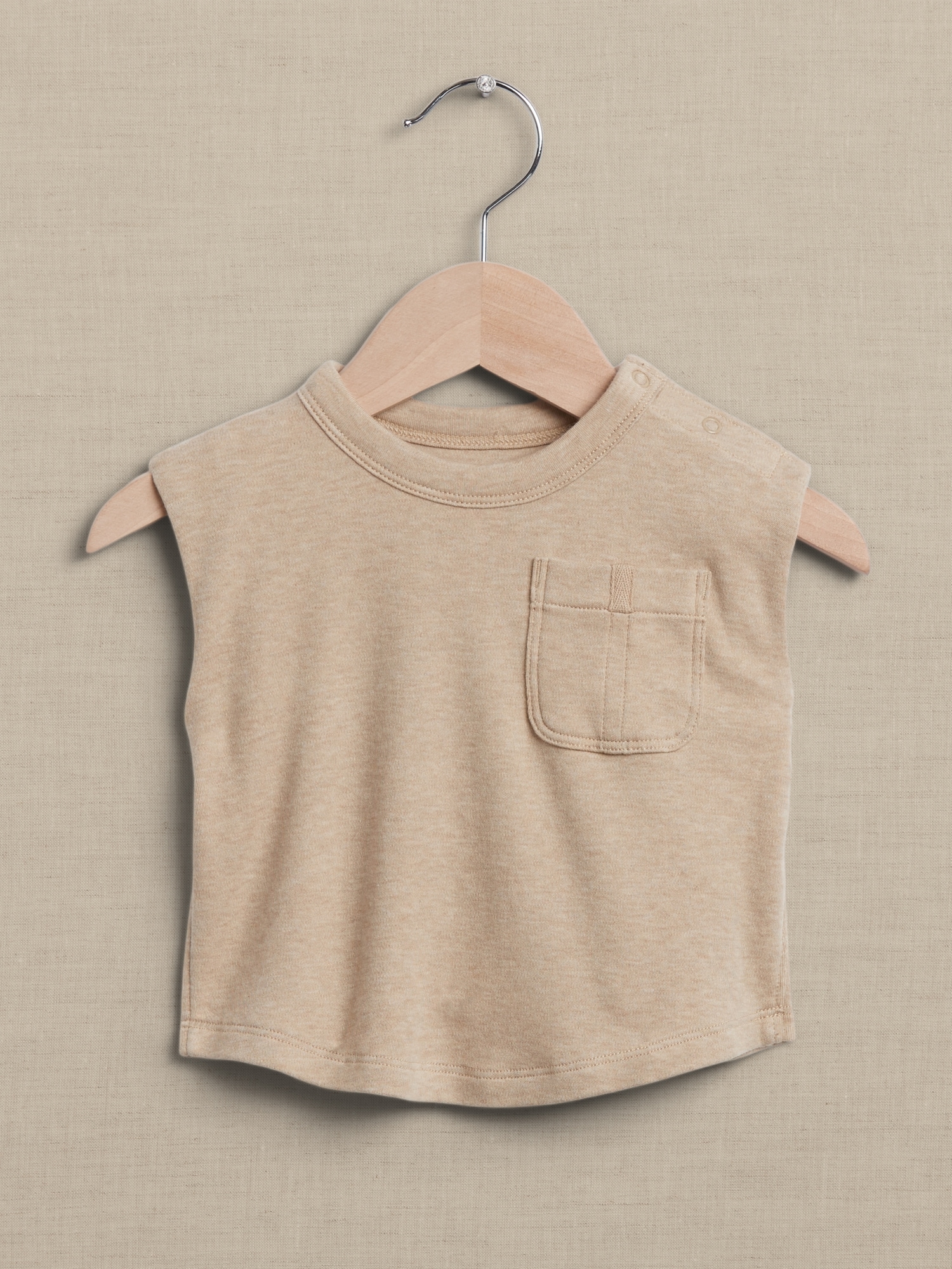 Banana Republic Essential SUPIMA® Muscle Tank for Baby + Toddler beige. 1