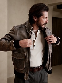 BR ARCHIVES Leather Flight Jacket | Banana Republic BR ARCHIVES Leather Flight Jacket | Banana Republic