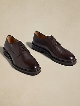 Cap toe sales derby shoes