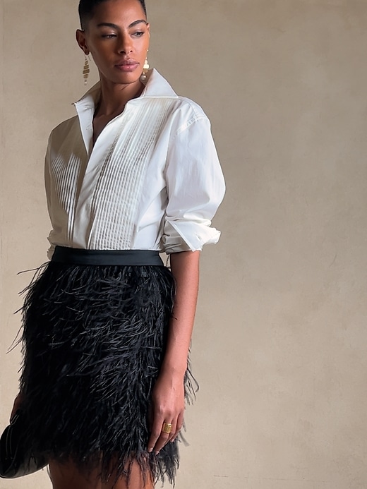 MOONSUN ♥ Ostrich Hair Mini Skirt /追跡付 cn50968024.jpg