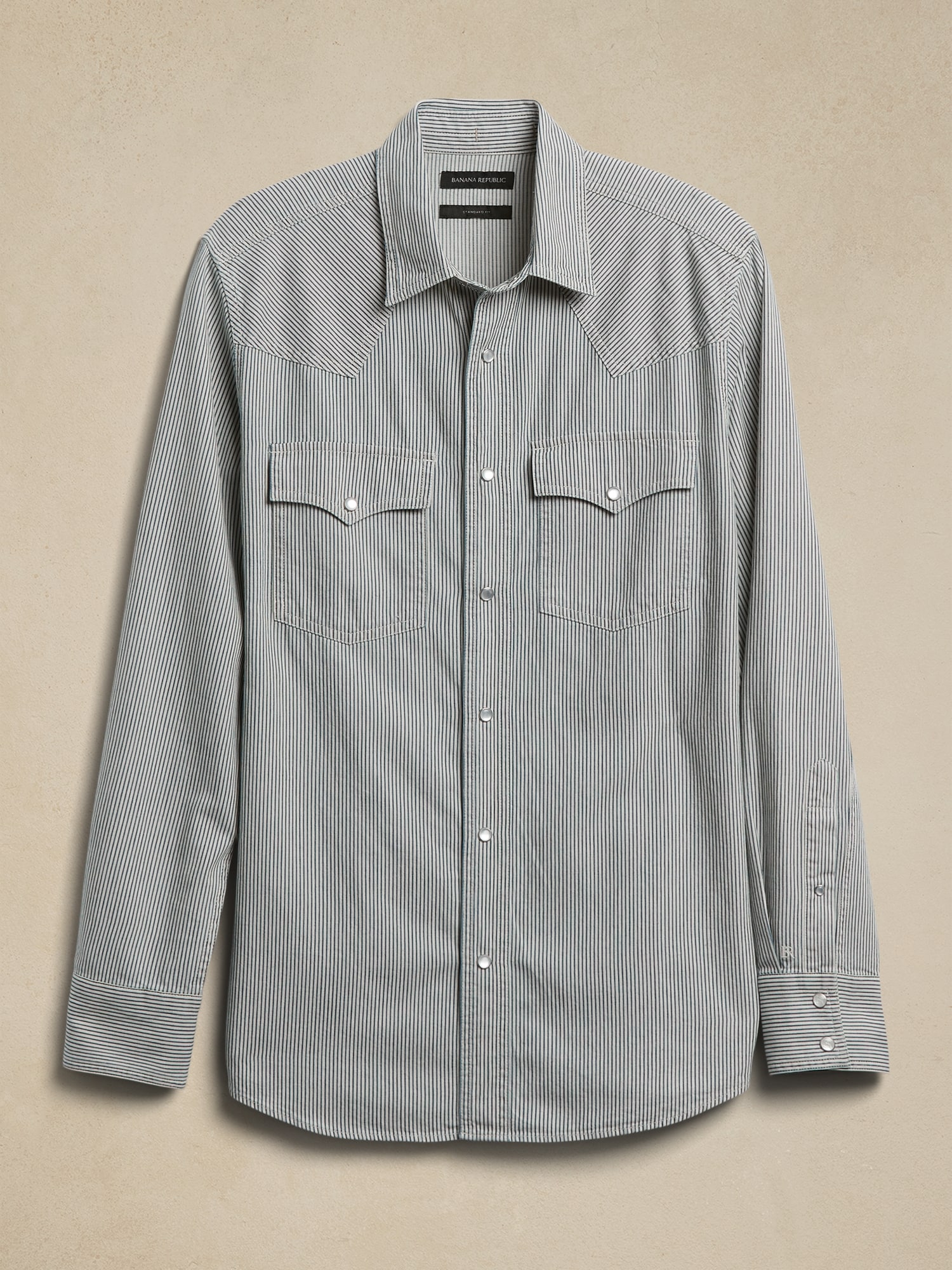 トップス BananaRepublic WesternShirt OmbreCheck L Oversized Long-Sleeve Popover Tunic | Banana Republic