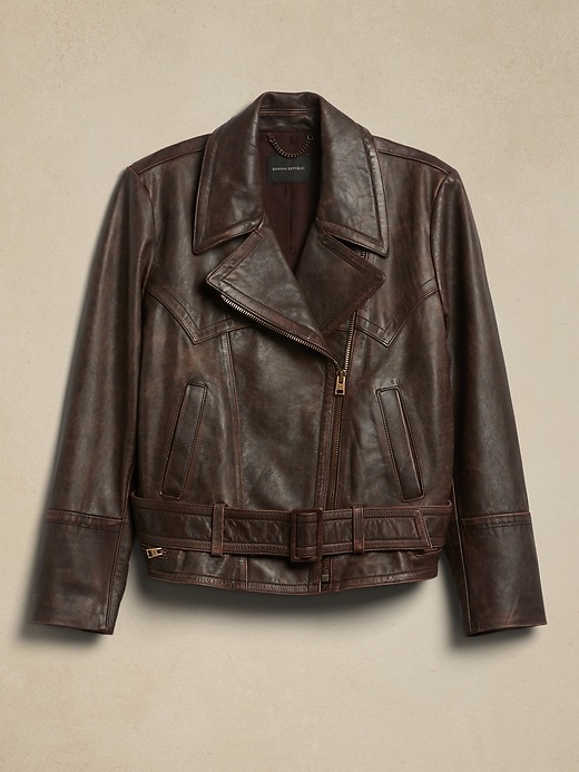 Canyon Leather Moto Jacket | Banana Republic
