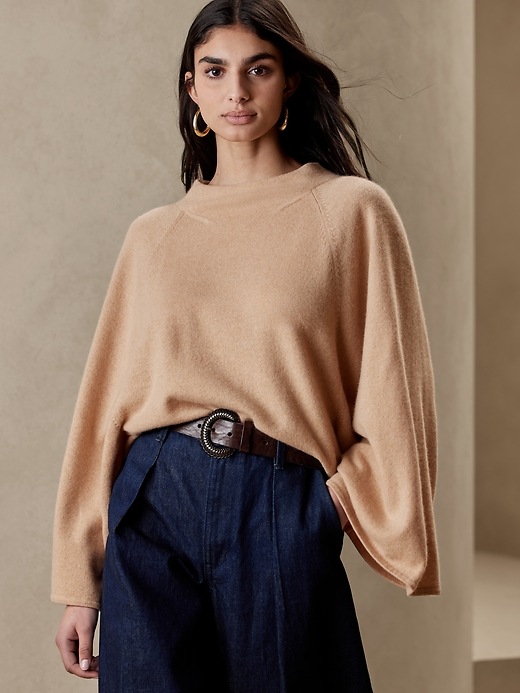 Serilla Cashmere Mock-Neck Sweater | Banana Republic