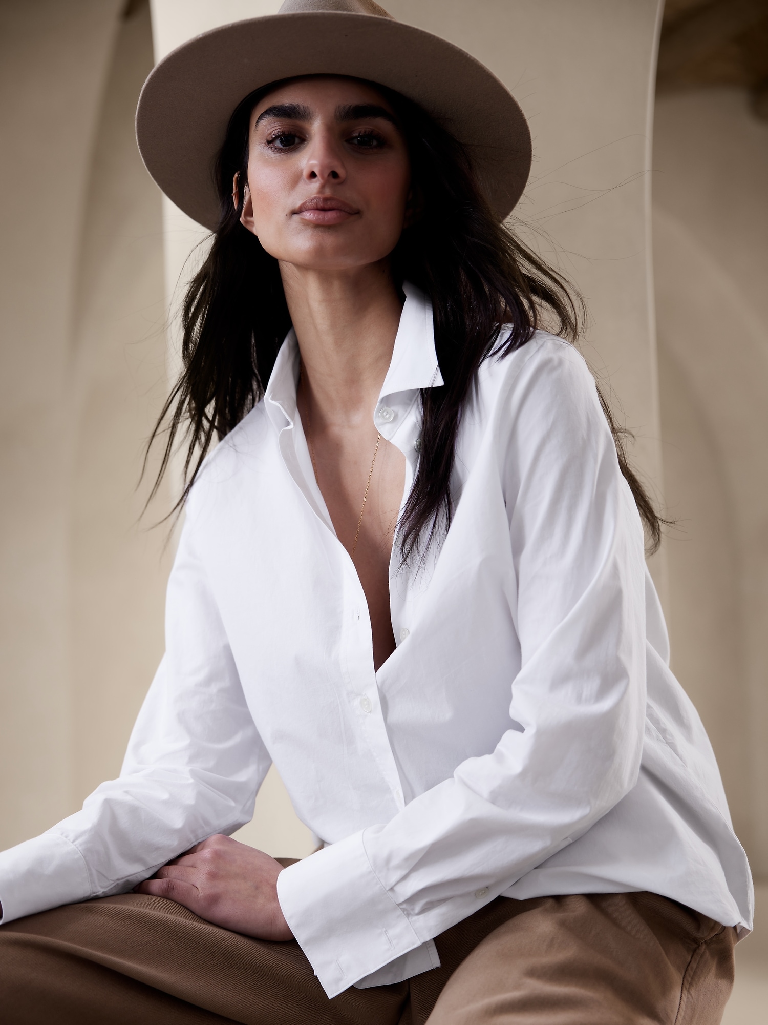 Ladies Classic Formal Shirt - White