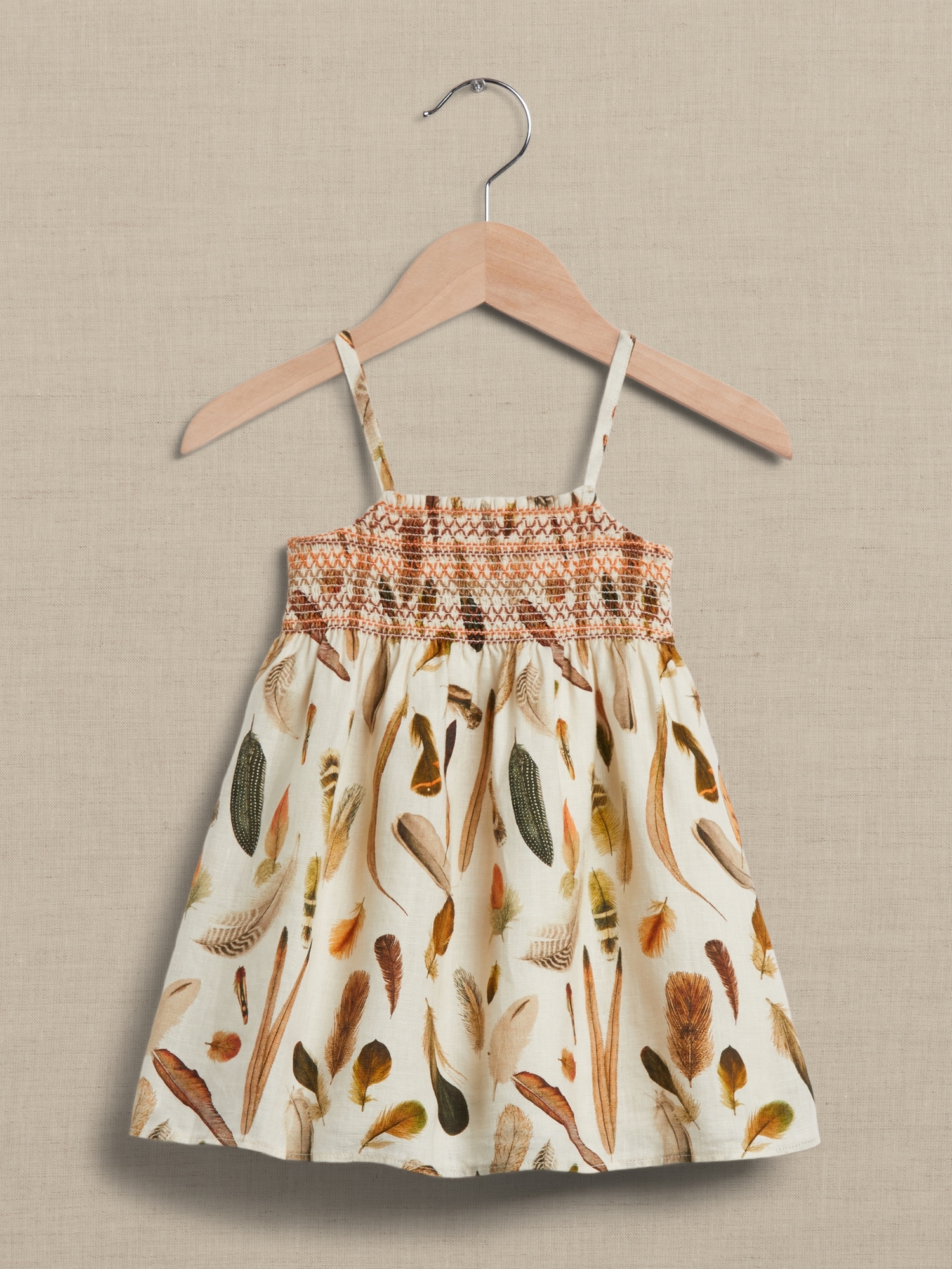 Banana Republic Linen Smocked Dress for Baby + Toddler multi. 1