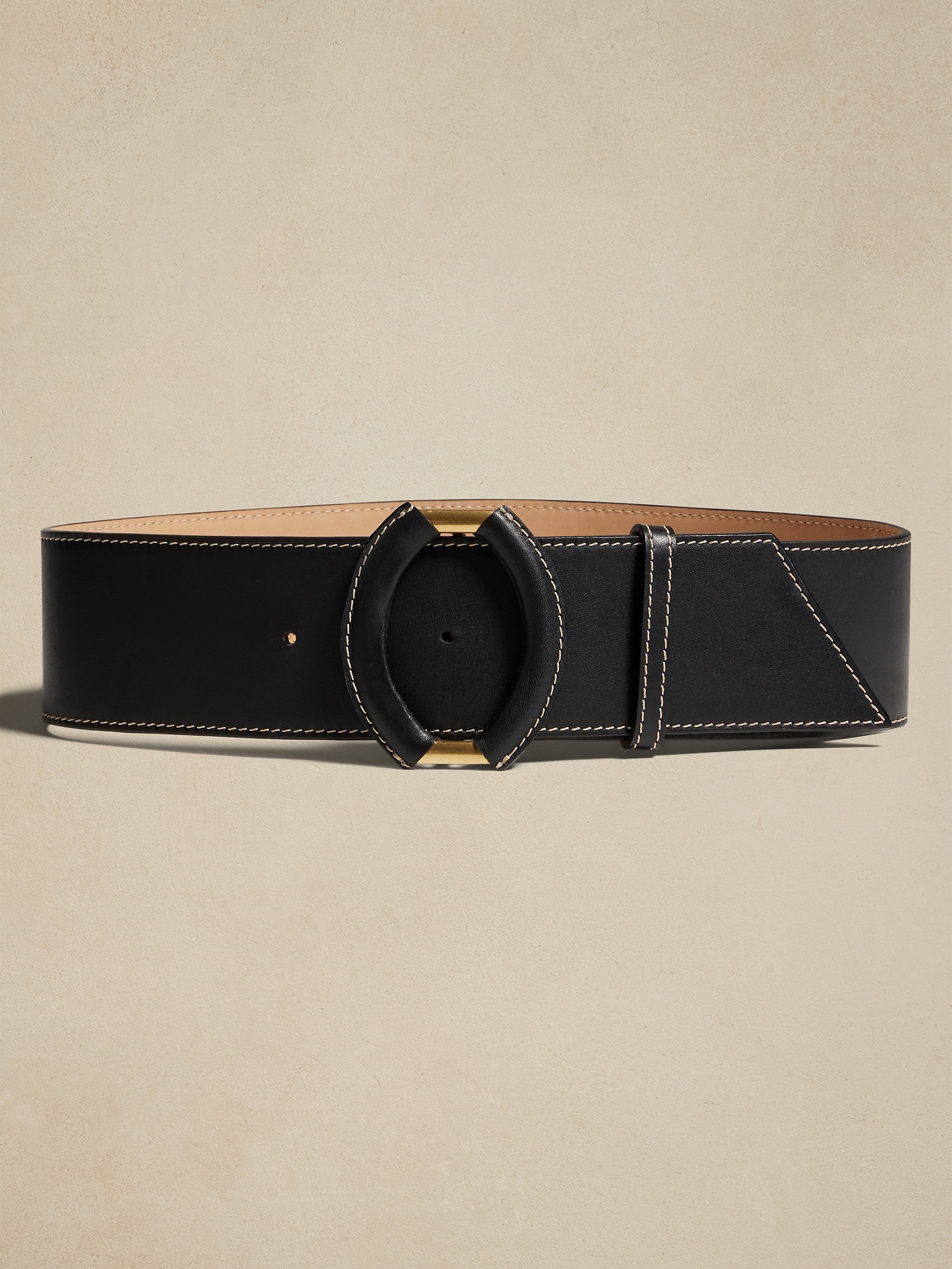 Banana Republic Ravello Leather Waist Belt black. 1