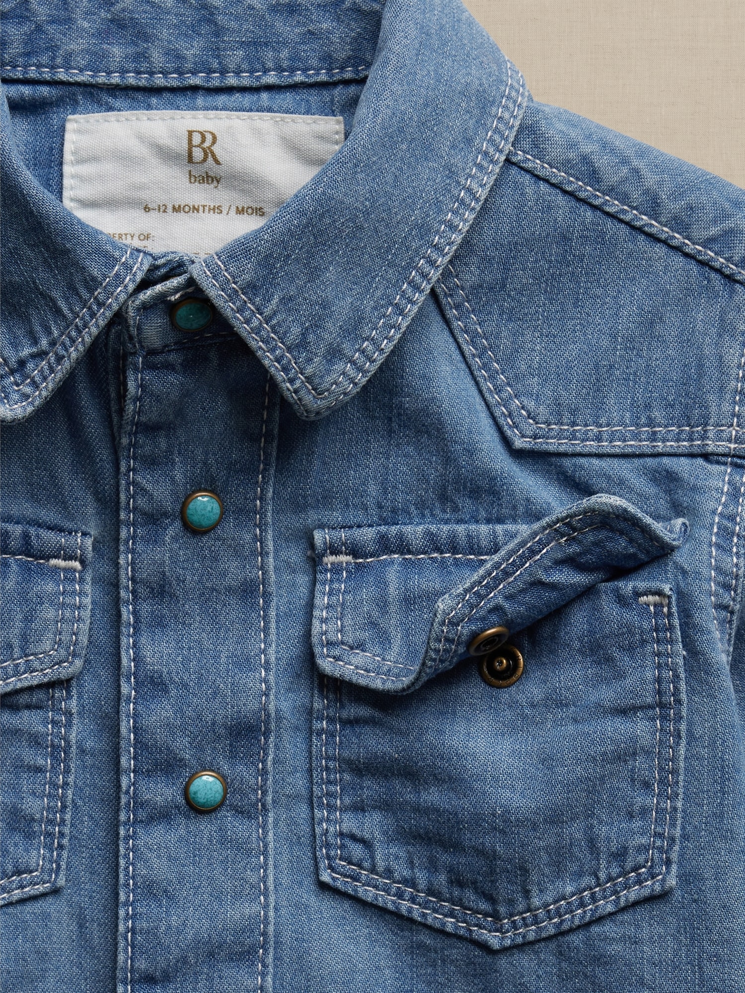 Chambray Western Shirt for Baby + Toddler