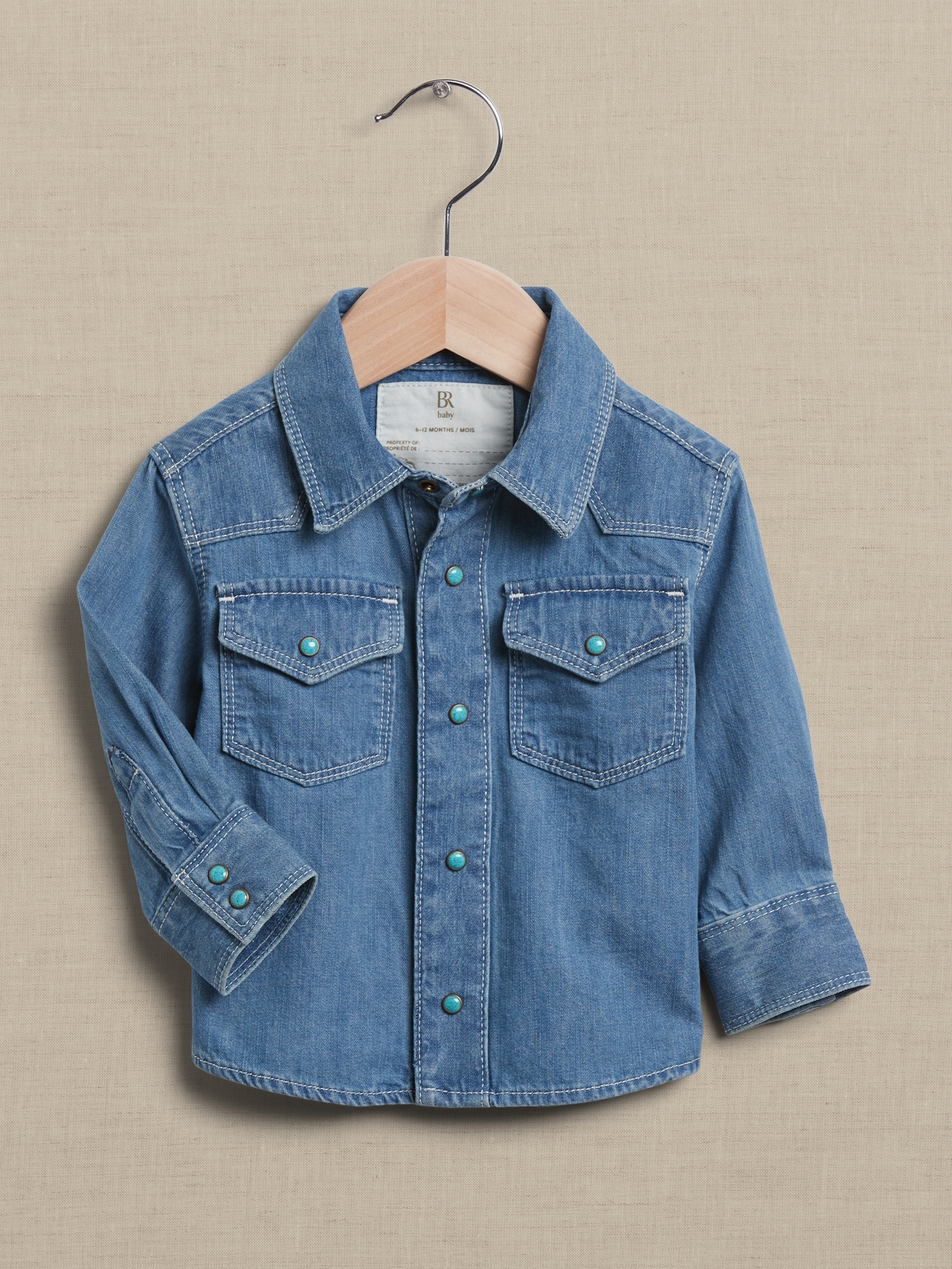 Chambray Western Shirt for Baby + Toddler