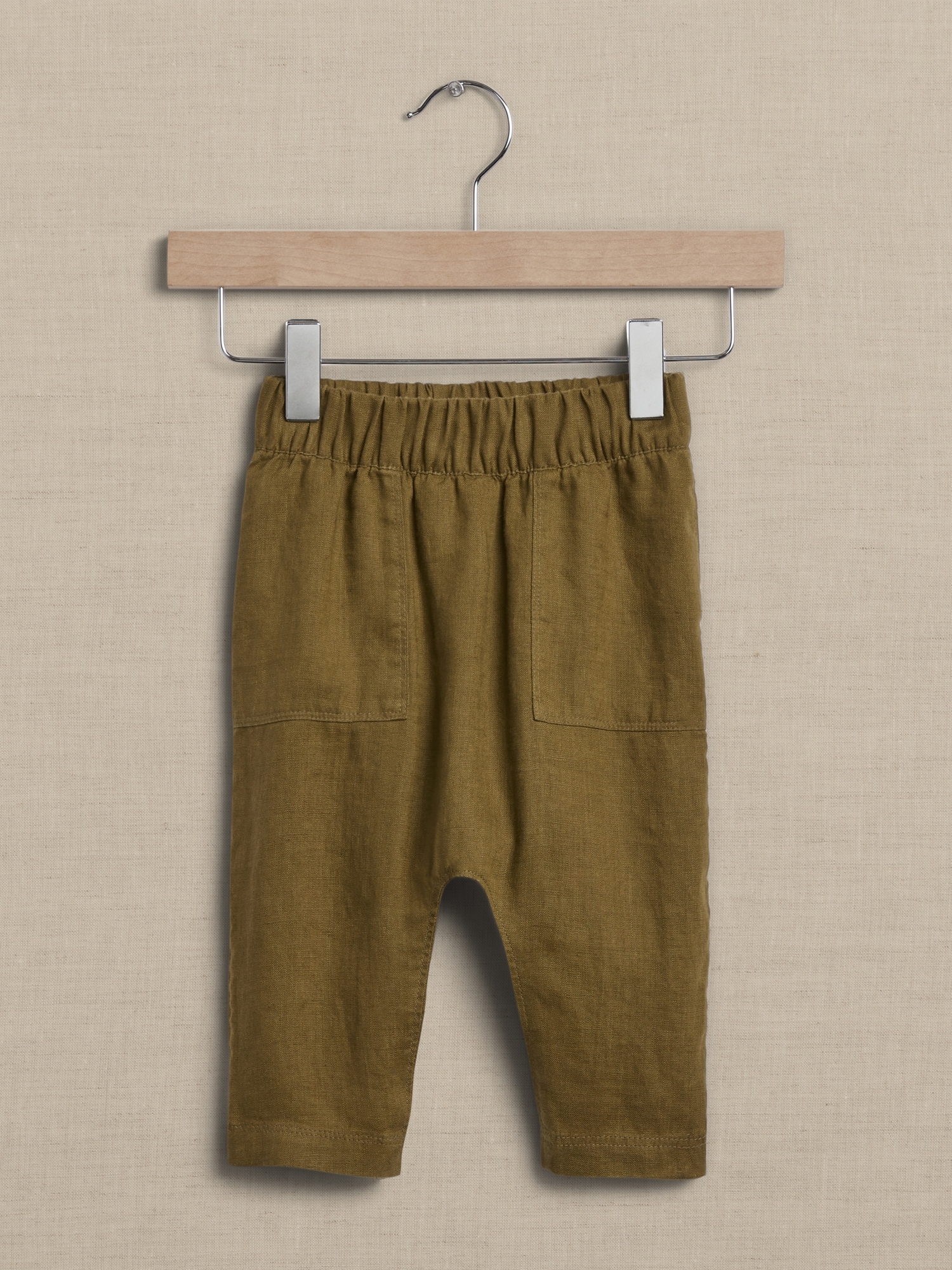 Banana Republic Linen Pant for Baby + Toddler green. 1