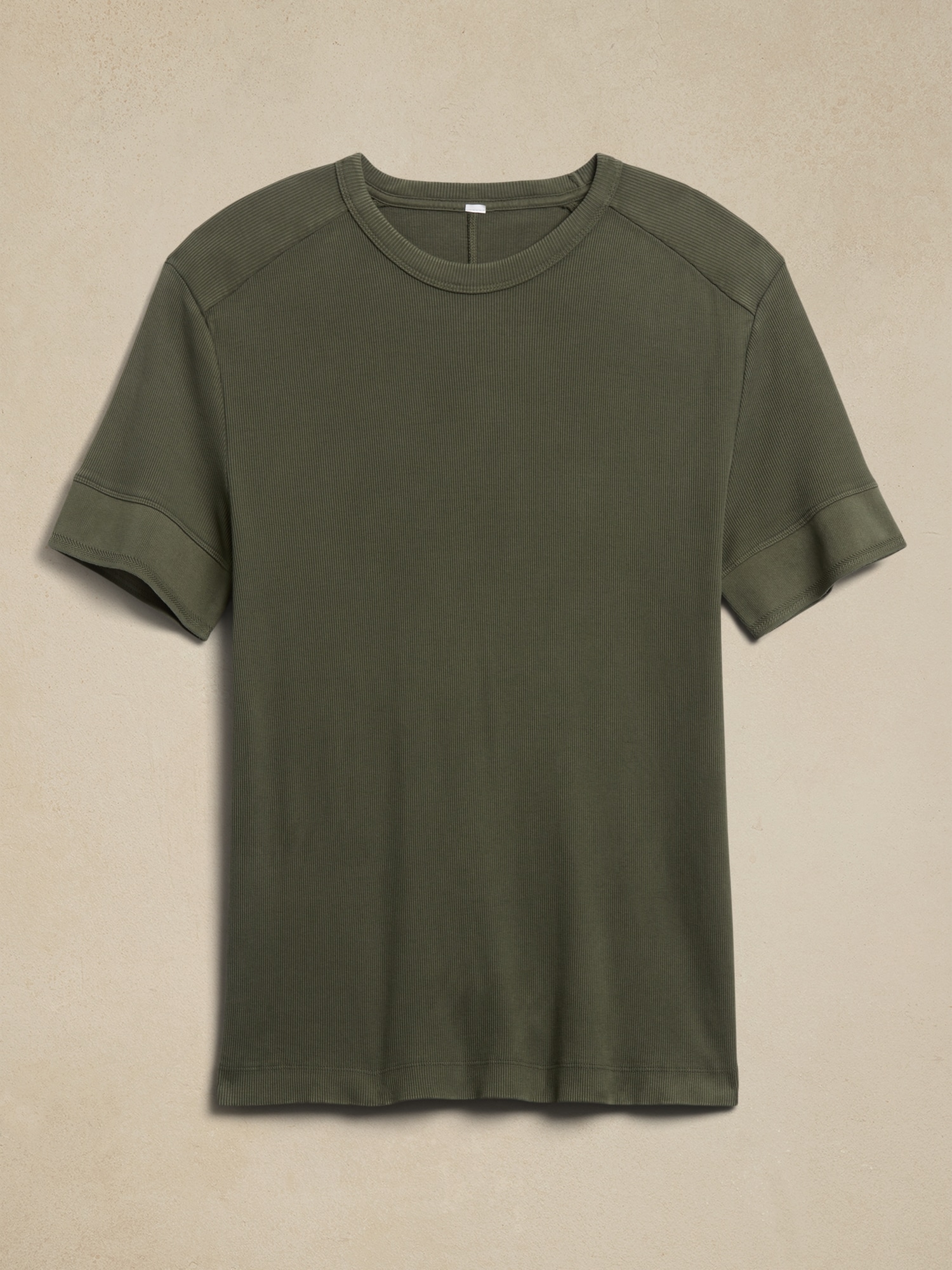 Authentic Ribbed Cotton T-Shirt