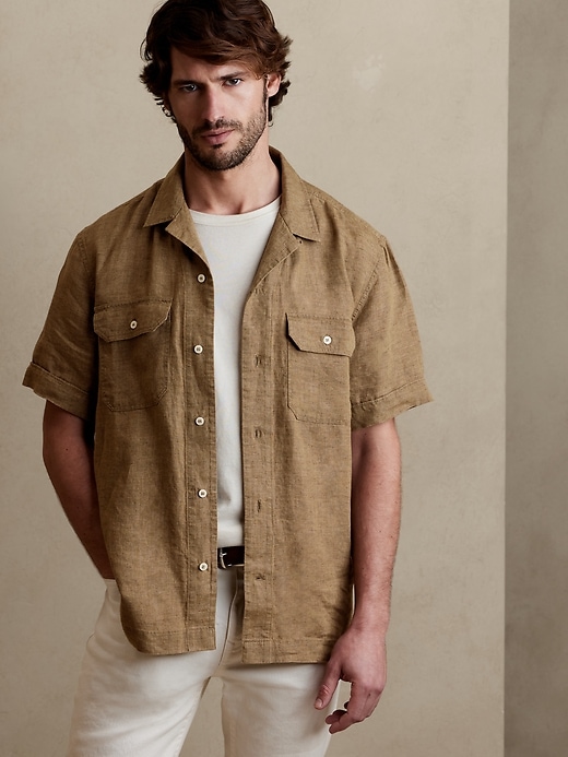 Expedition Untucked Linen Shirt | Banana Republic