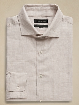 Banana republic slim fit linen sale shirt