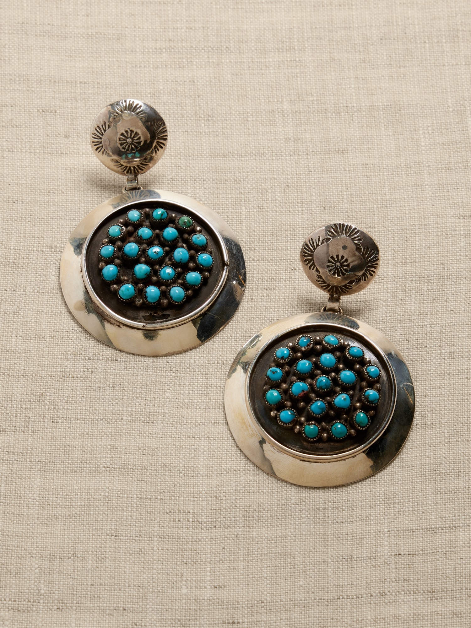 Circle Statement Earrings | Turquoise Collection | Banana Republic