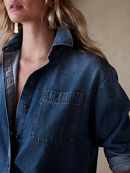 The Oversized Denim Shirt | Banana Republic