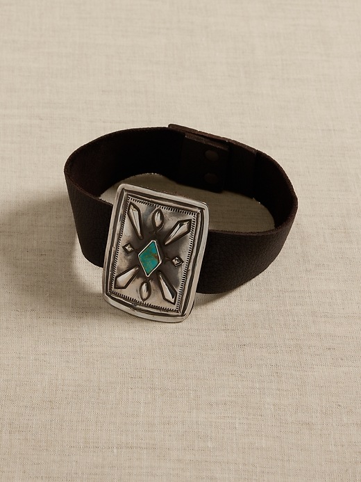 Turquoise & Leather Choker | Turquoise Collection  display picture 3