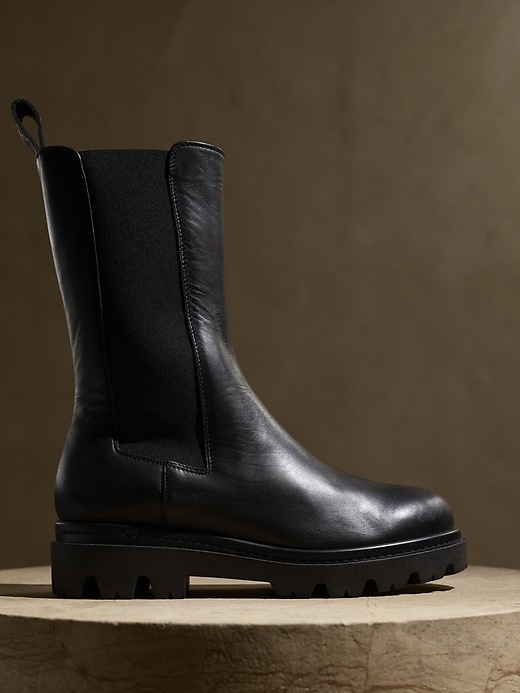 Hudson Leather Tall Chelsea Boot | Banana Republic