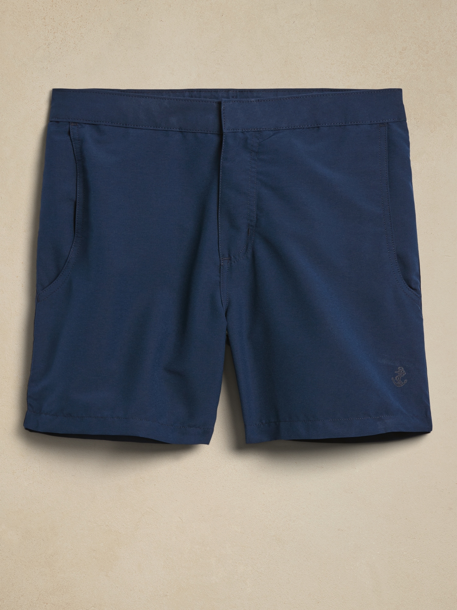 Banana Republic retromarine &#124 Solid 6" Swim Short blue. 1