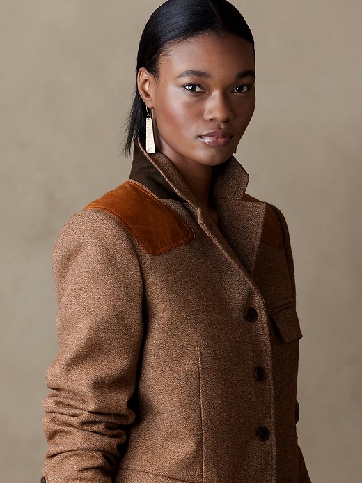 Riding Jacket with Leather Patches Banana Republic