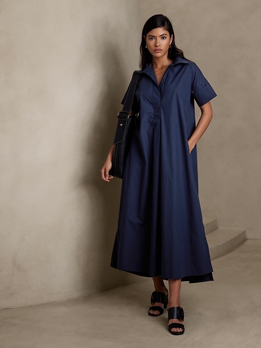 banana republic rhyah poplin maxi dress Rhyah Poplin Maxi Dress