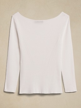 韓国女子 人気[PRENDA] VINTAGE LOGO BOAT NECK LONG SLEEVE Boatneck Long Sleeve: White | JOAH BROWN®