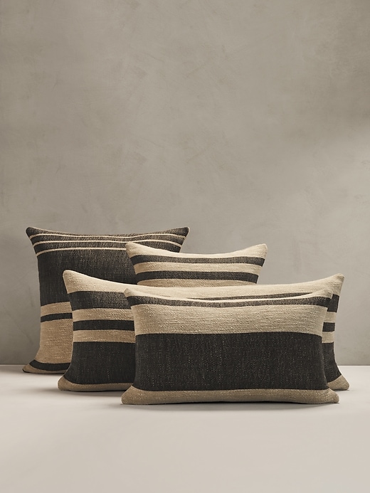 Hand-Woven Linen Stripe Pillow