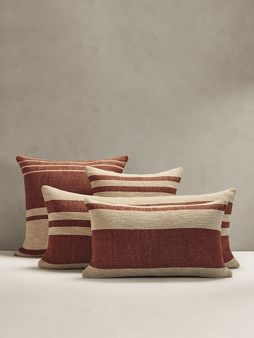 Hand-Woven Linen Stripe Pillow