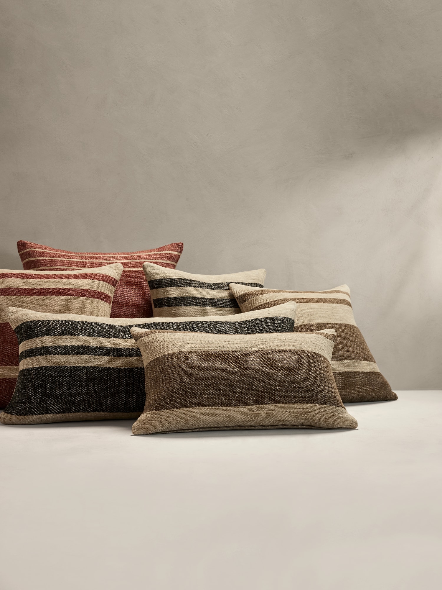 Hand-Woven Linen Stripe Pillow