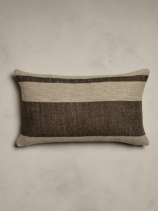 Hand-Woven Linen Stripe Pillow