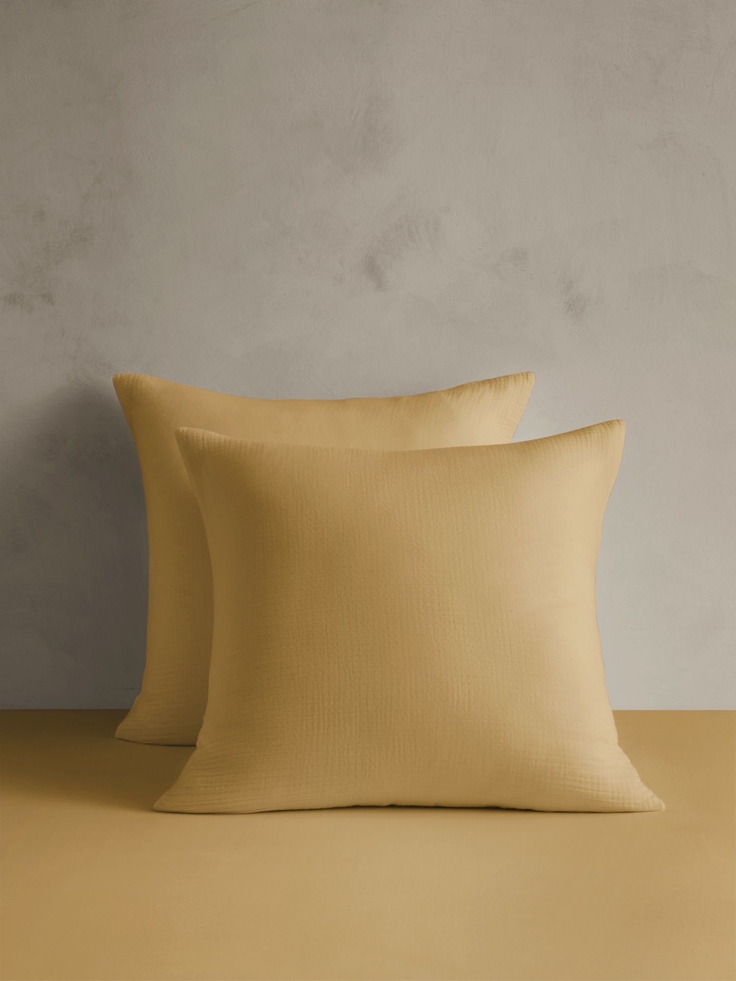 Organic Cotton Gauze Shams - Camel