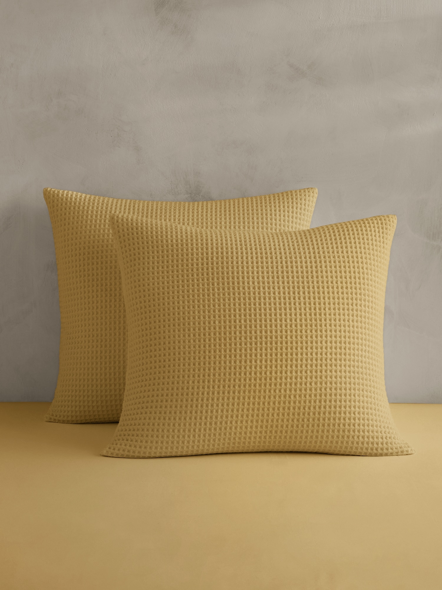 Image number 1 showing, Cotton Waffle-Weave Shams