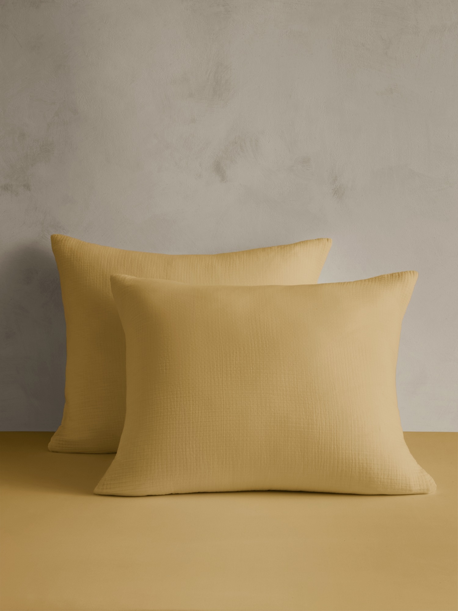 Organic Cotton Gauze Shams - Camel