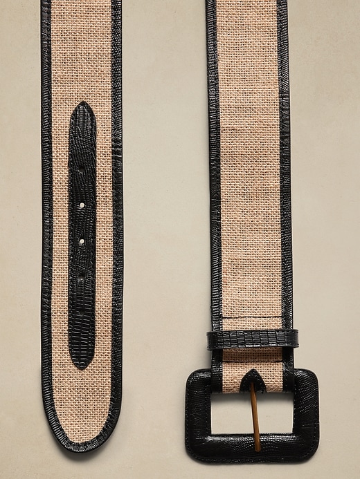 Heritage Linen & Leather Belt | Banana Republic display picture 1