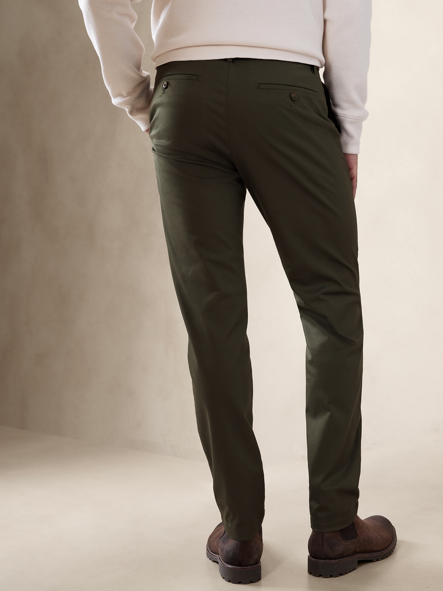 Slim Fit Twill Pants - Dark green - Men | H&M US