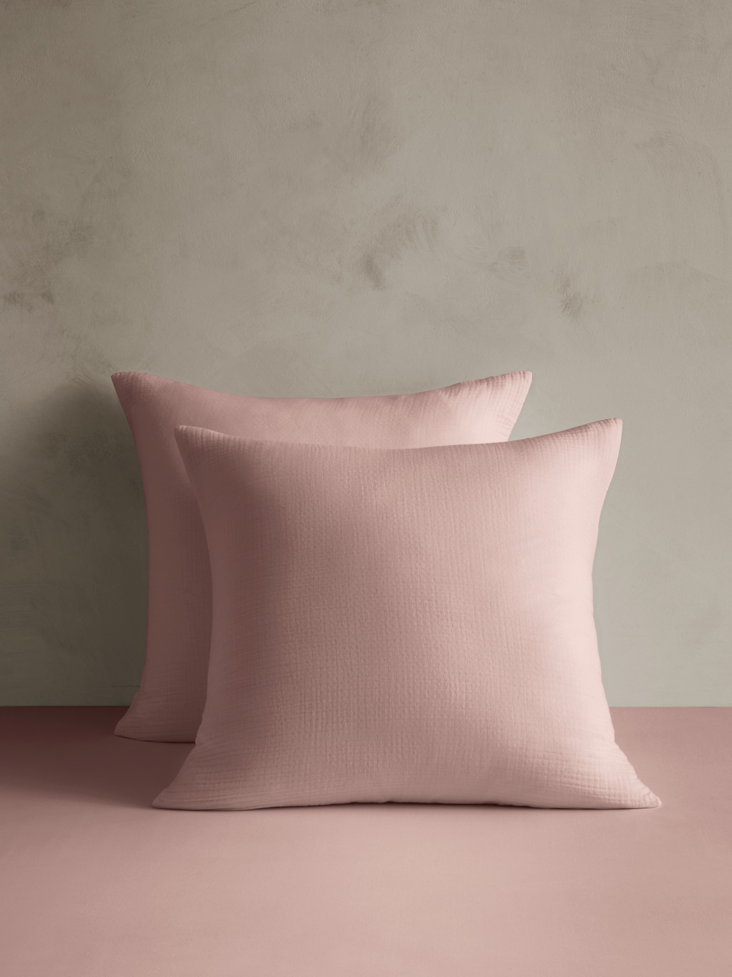 Organic Cotton Gauze Shams - Dusty Rose Pink