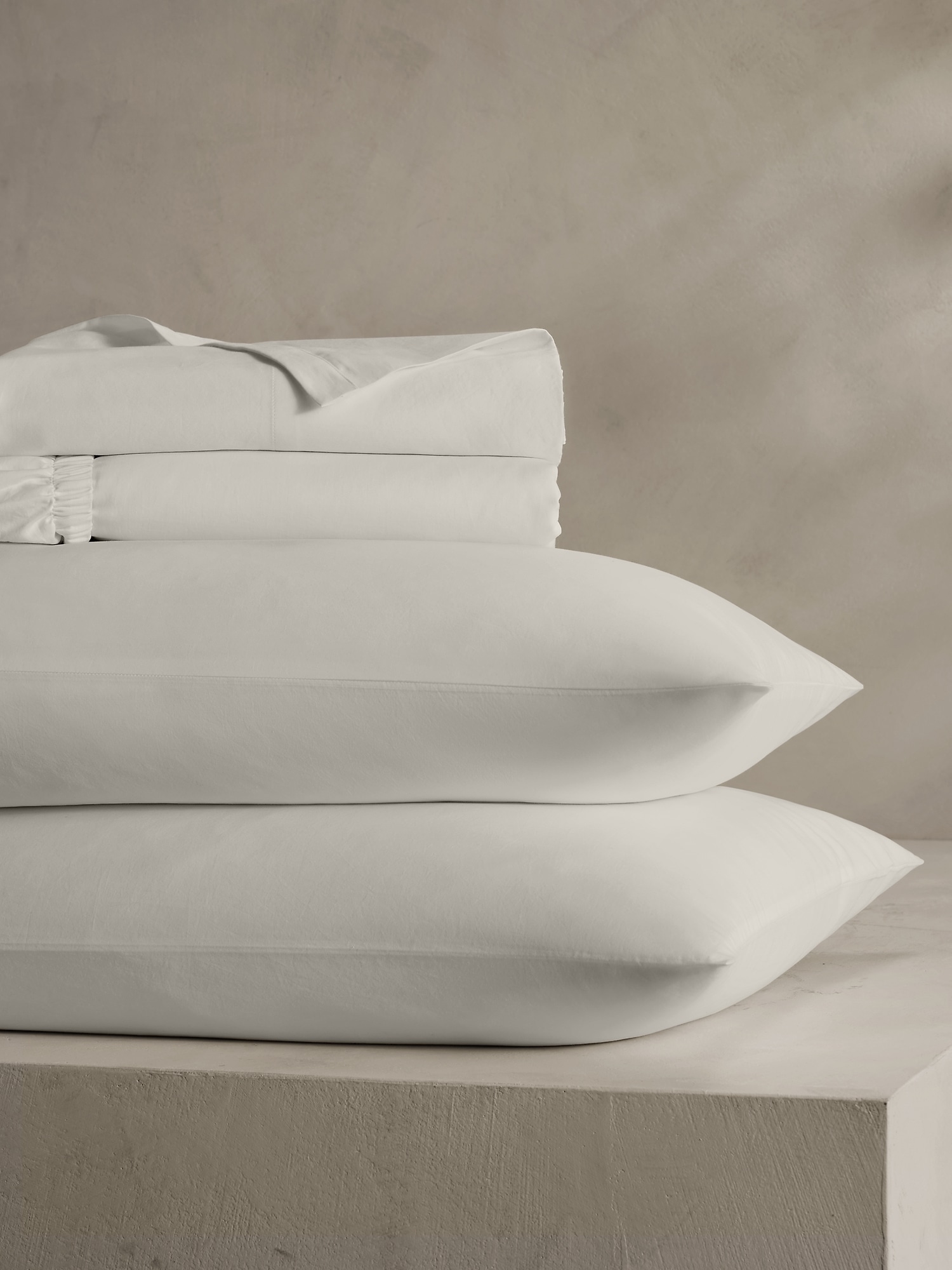 Image number 1 showing, Washed Cotton Sateen Sheet Set