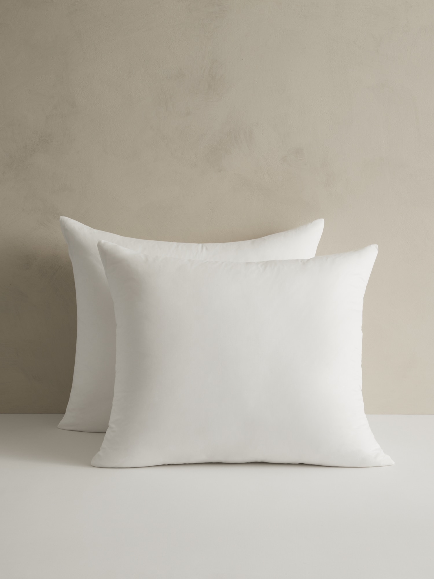 Washed Cotton Sateen Shams - White